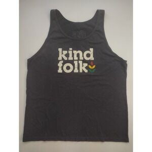 Will‎ Evans Kind Folk Concert Gray Tank Top Shirt Size Medium